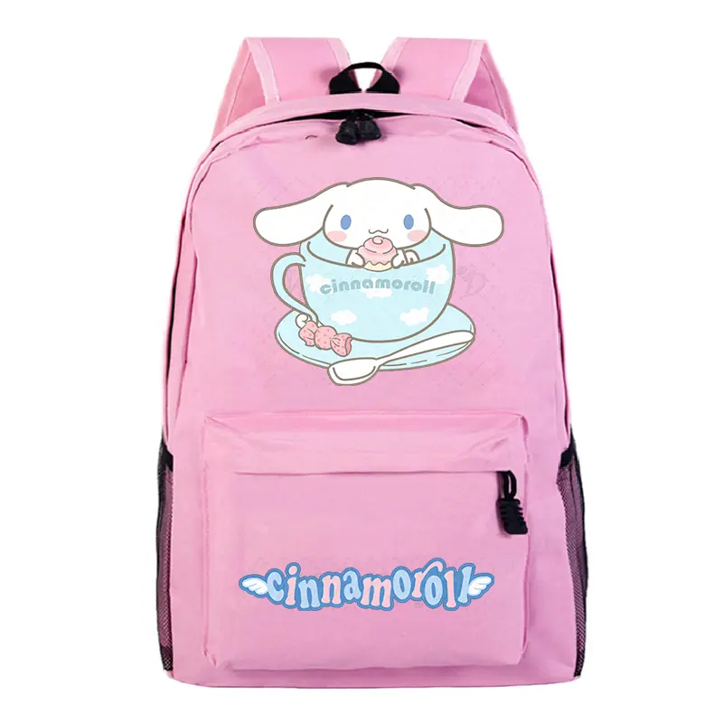 Cartoon Cinnamoroll School Backpack Student Bags Children Teeneger Schoolbsgs Large Capacity Book Bags Women Girls Travel Bag