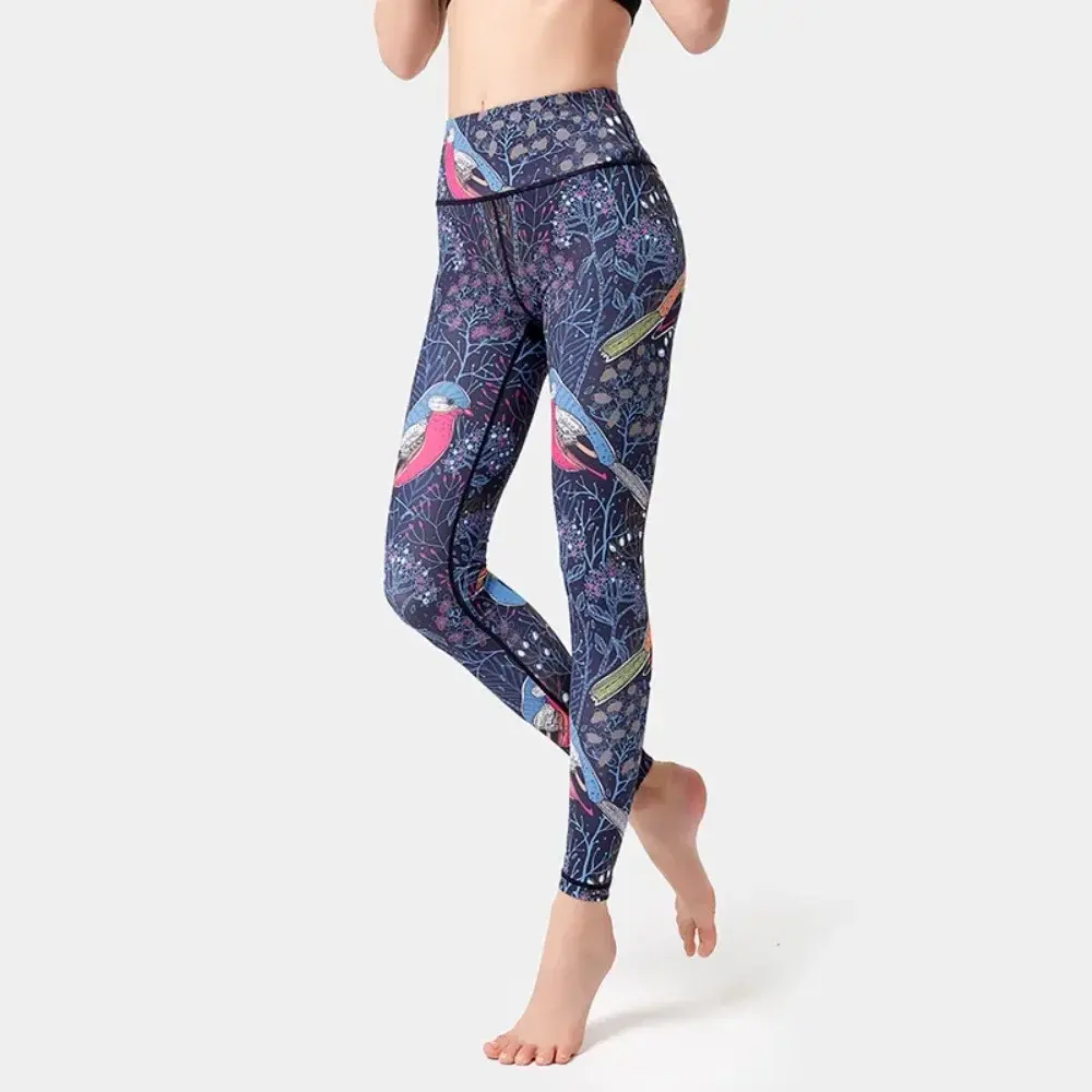 Cloud Hide Yoga Pants Women Flower High Waist Sports Leggings Girl Tights Push Up Trainer Running Trousers Workout Tummy Control