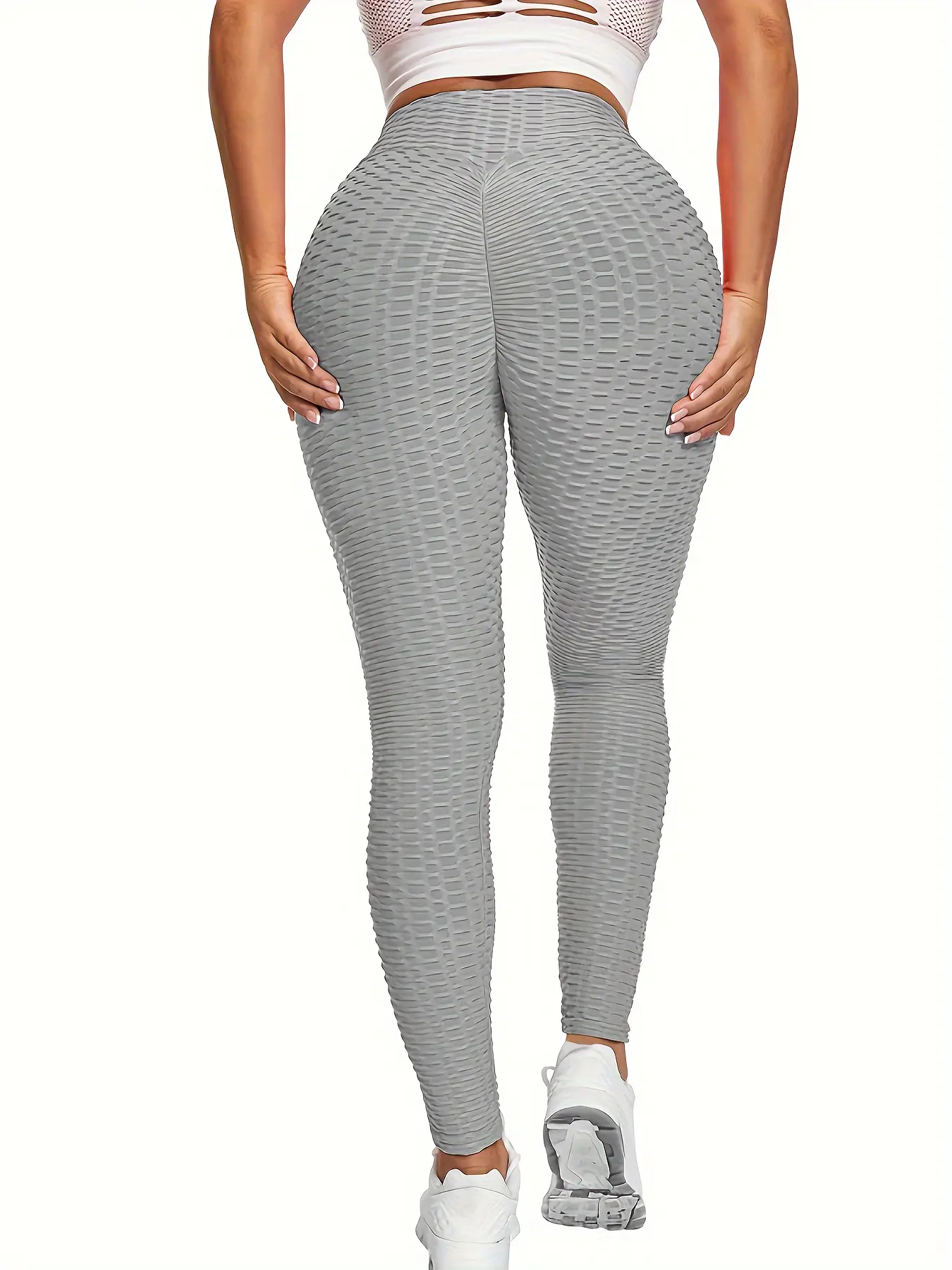 Sexy Bubble Yoga Fitness Leggings Solid Color Slim Fit Hip Lifting Sports Pants WOMEN'S Sportswear