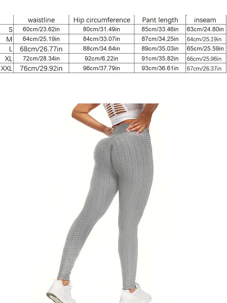 Sexy Bubble Yoga Fitness Leggings Solid Color Slim Fit Hip Lifting Sports Pants WOMEN'S Sportswear