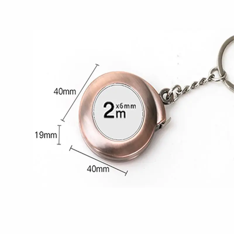 1Pc 2m Convenient Mini Tape Measure For Home Use Soft Steel Tape Measure Portable Keychain Small Steel Tape Measure