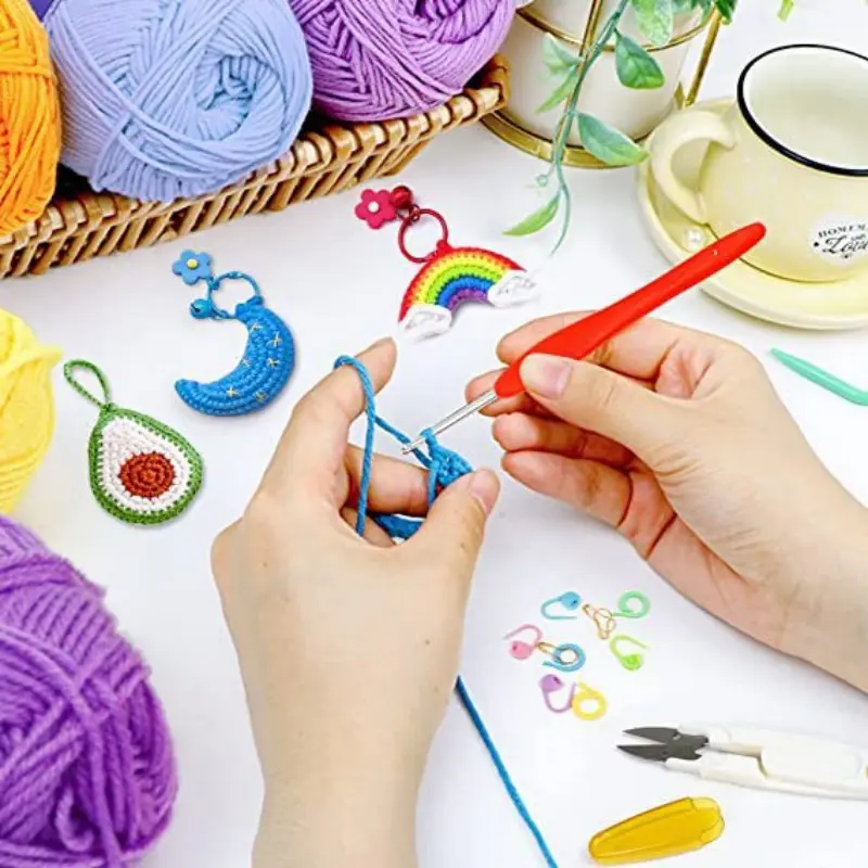 113 Piece Set Yarn Crochet Set Multi Size Crochet Long-Term Use Without Fatigue Beginner Set DIY Originality Weaving Tools