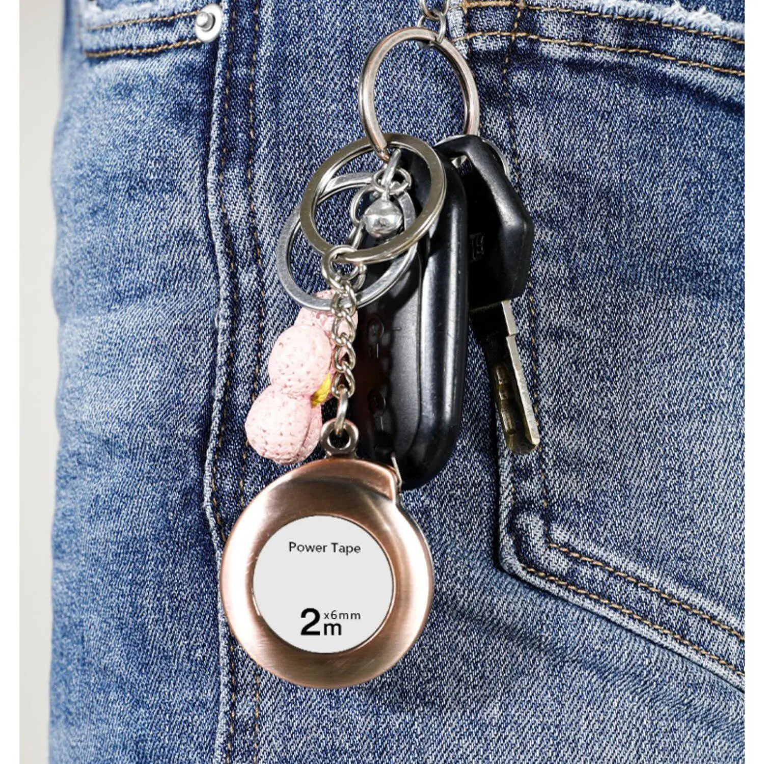 1Pc 2m Convenient Mini Tape Measure For Home Use Soft Steel Tape Measure Portable Keychain Small Steel Tape Measure