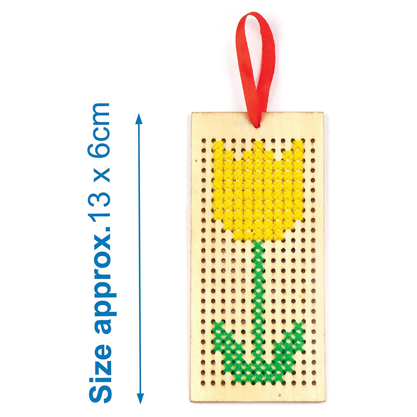 4pcs Wooden Cross Embroidery Bookmark Star Set Hanging Wooden DIY Handmade Children's Painting Christmas Crafts