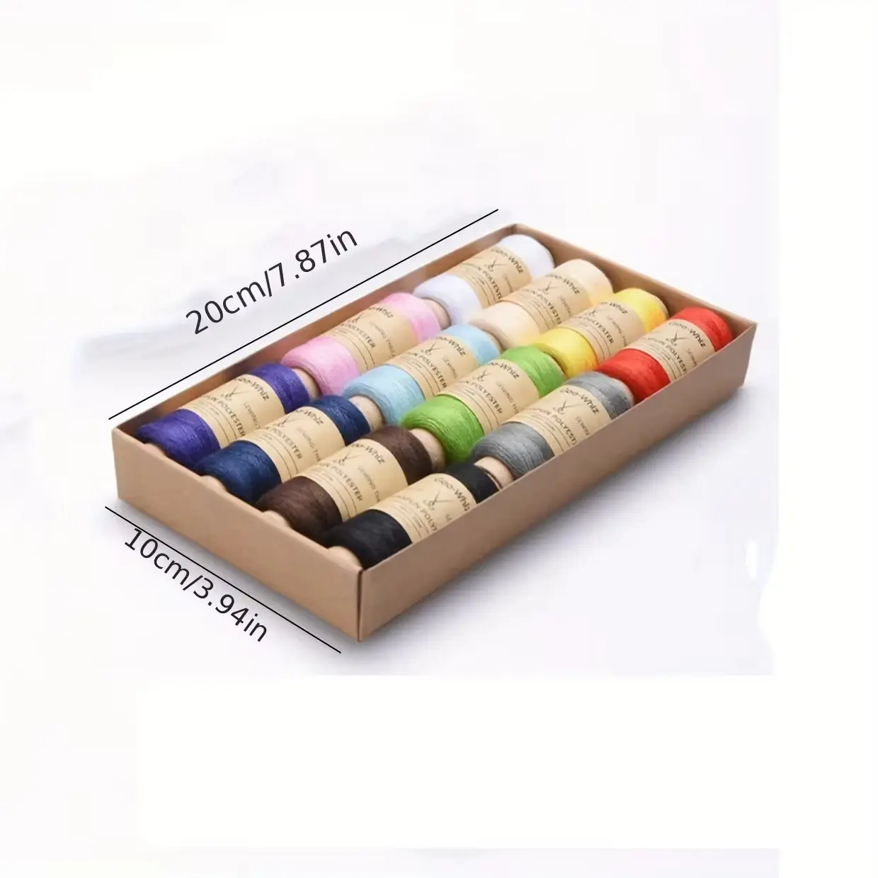 12pcs Household Sewing Thread Cowhide Carton Color Hand-Sewn Small Roll 402 Clothes Hand-Sewn Needle Thread
