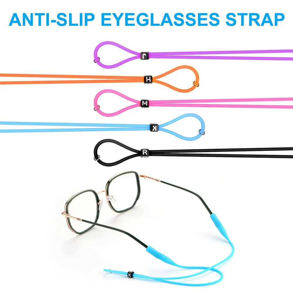 1Pc Silicone Round Head Buckle Glasses Cord Sunglasses Chain Sports Anti-Slip String Glasses Ropes Band Cord Adults Children