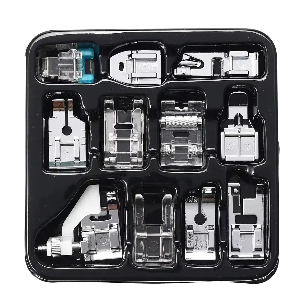 11Pcs Presser Feet Set Snap On Sewing Machine Foot for Home Low Shank Sewing Machine Use Presser Foot Feet Kit Tool Accessories