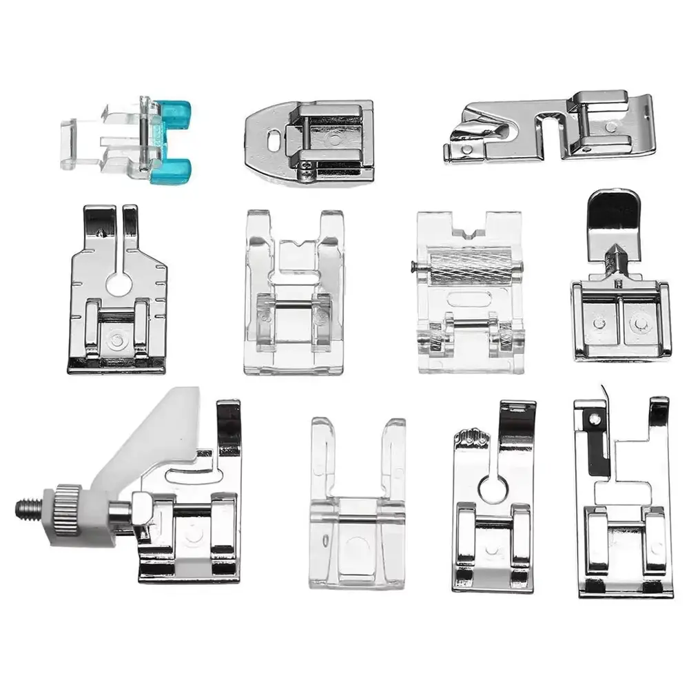 11Pcs Presser Feet Set Snap On Sewing Machine Foot for Home Low Shank Sewing Machine Use Presser Foot Feet Kit Tool Accessories
