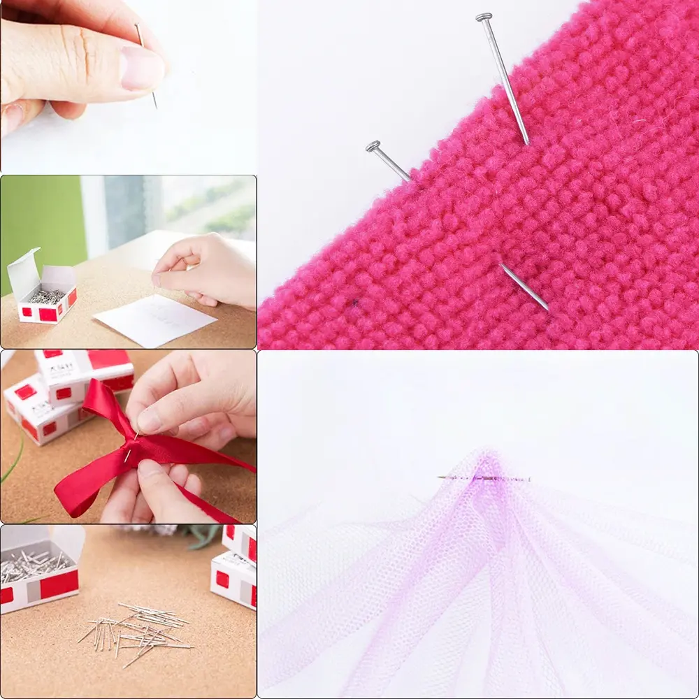 1kg/Box 0.7mm 2cm Stainless Steel Sewing Pins Dressmaker Straight Satin Pins Fine Head Pins Jewelry Making of Sewing Tools