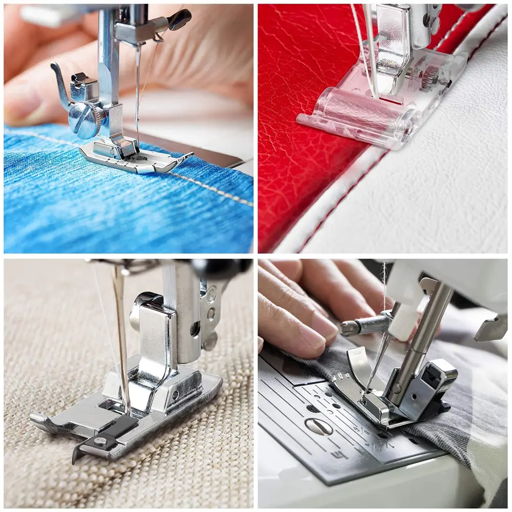15Pcs Household Sewing Machine Snap on Presser Foot Set Professional Low Handle Sewing Machine Presser Foot Set