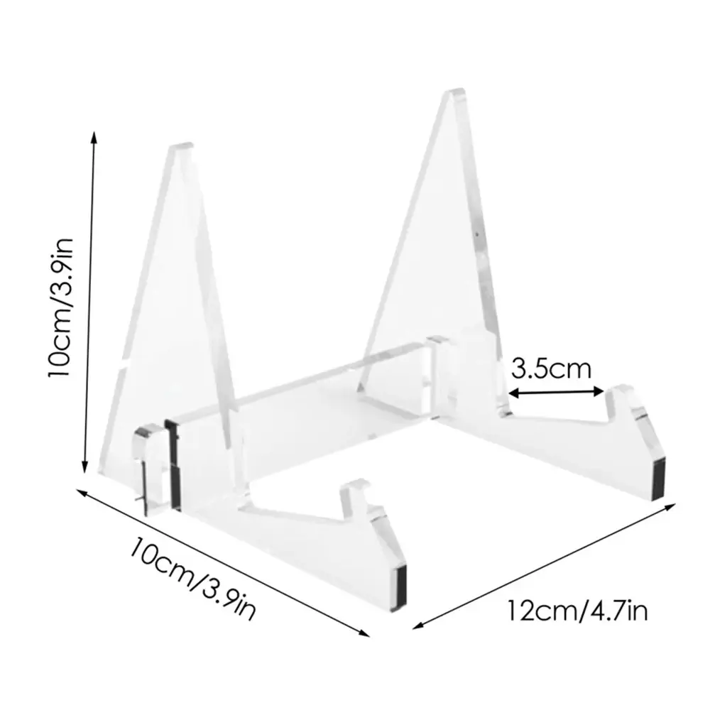 Acrylic Tablet Holder Book Recipe Book Shelf Magazine Holder Triangular Detachable Book Picture Frame CD Display Rack