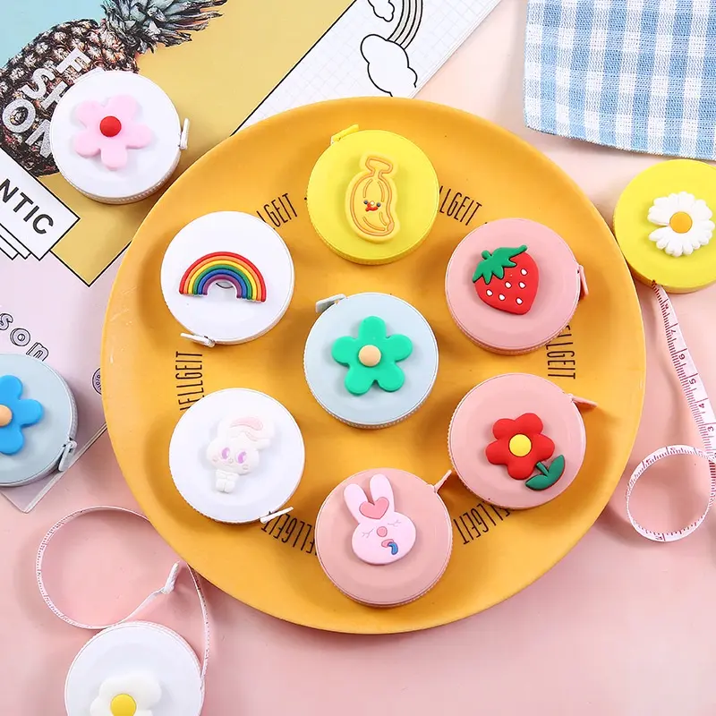 Double Sided Measuring Tape Cute Portable Cartoon Stationery Cartoon Tape Measure Small 1.5 Meters