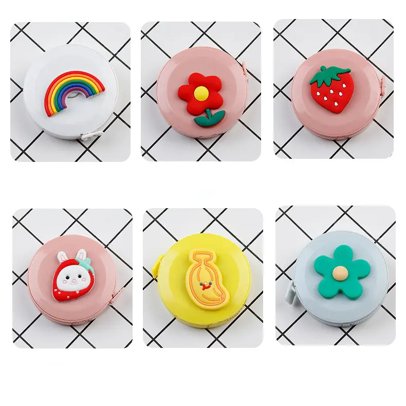 Double Sided Measuring Tape Cute Portable Cartoon Stationery Cartoon Tape Measure Small 1.5 Meters
