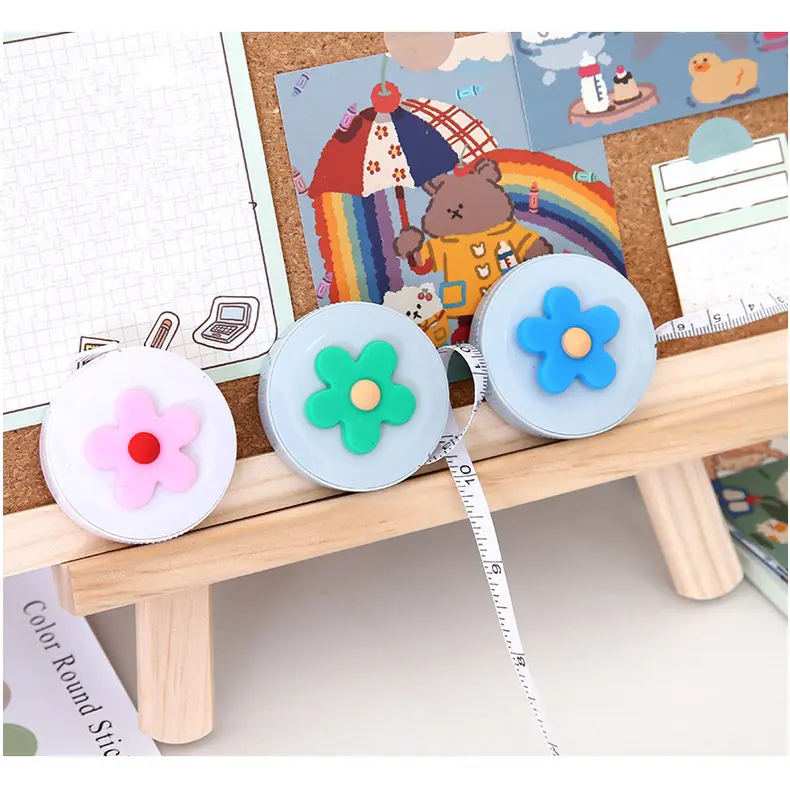Double Sided Measuring Tape Cute Portable Cartoon Stationery Cartoon Tape Measure Small 1.5 Meters