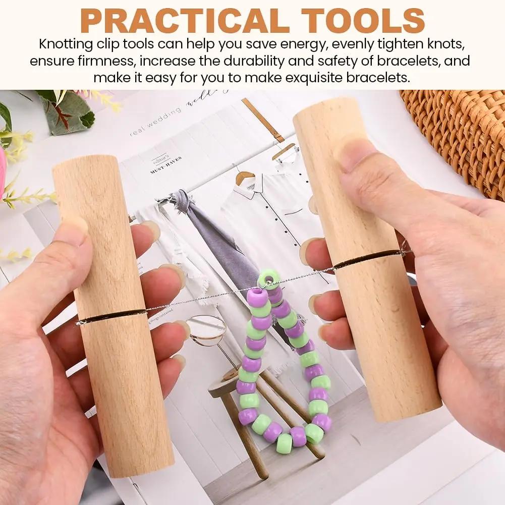2pcs Knot Grippers Tool for Silicone Beads Bracelet Helper Tool For Beads Wristlets Keychains Bracelets
