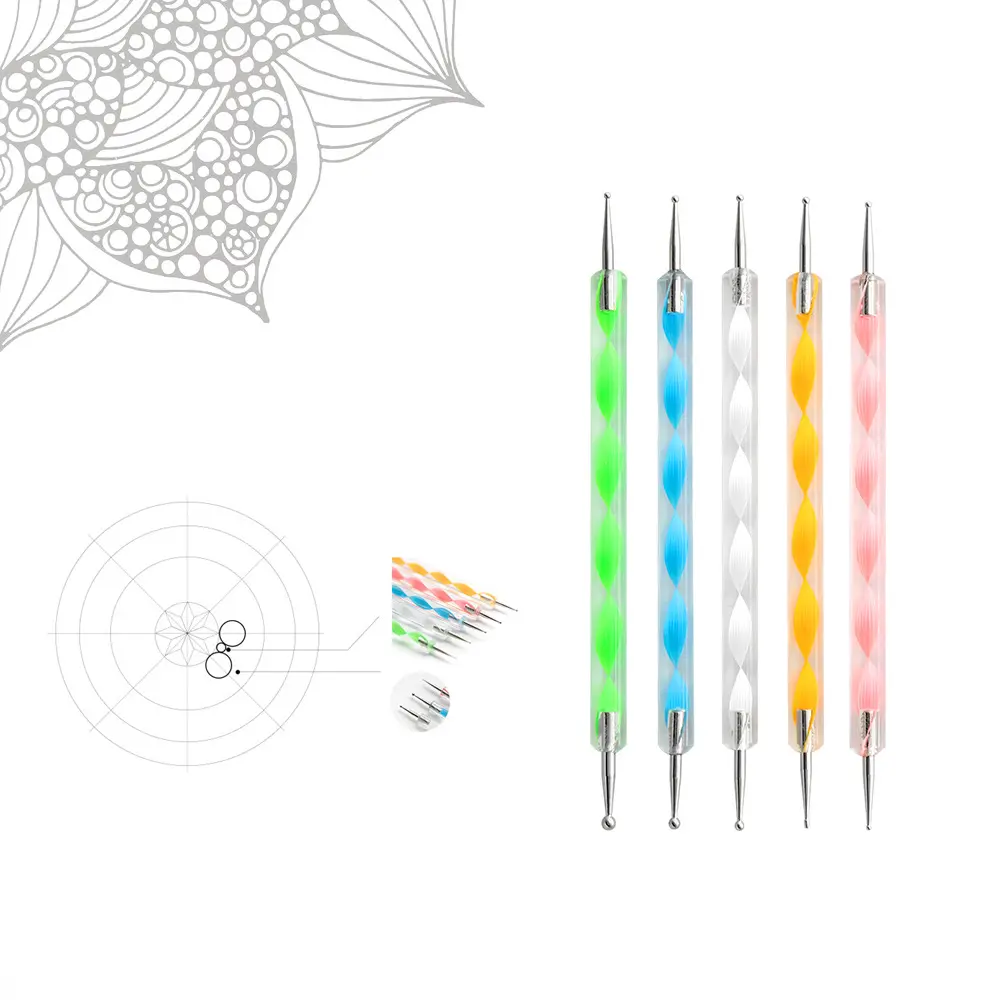 13 Pcs Of Mandala Painting Stick And Paint Stick Set Spiral Twisted Pattern Painting Supplies DIY Creative Tool Set