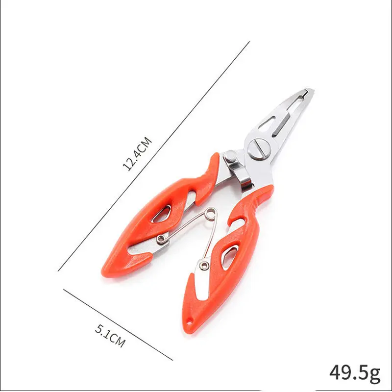 1Pc Fishing Lure Plier Scissors Multifunctional Cutting Lines Uncoupling Fish Hooks Opening Coils Outdoor Fishing Tools Plier