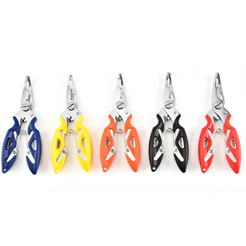 1Pc Fishing Lure Plier Scissors Multifunctional Cutting Lines Uncoupling Fish Hooks Opening Coils Outdoor Fishing Tools Plier