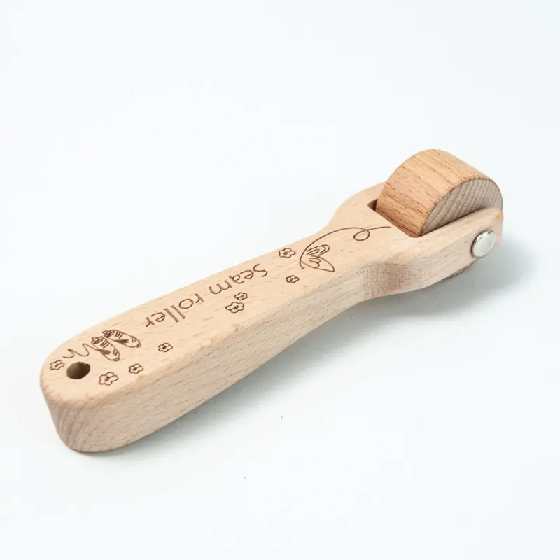 1Pcs Wooden Pressing Wheel Sewing Tools Seam Roller Pressing Wheel Seam Roller Wallpaper Roller For Pressing Leathers Fabrics