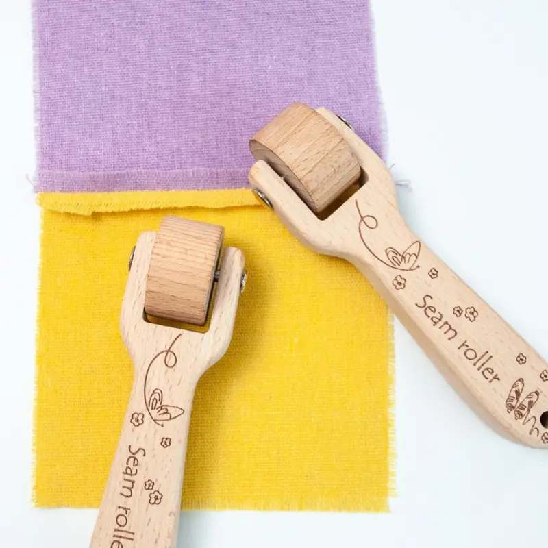 1Pcs Wooden Pressing Wheel Sewing Tools Seam Roller Pressing Wheel Seam Roller Wallpaper Roller For Pressing Leathers Fabrics