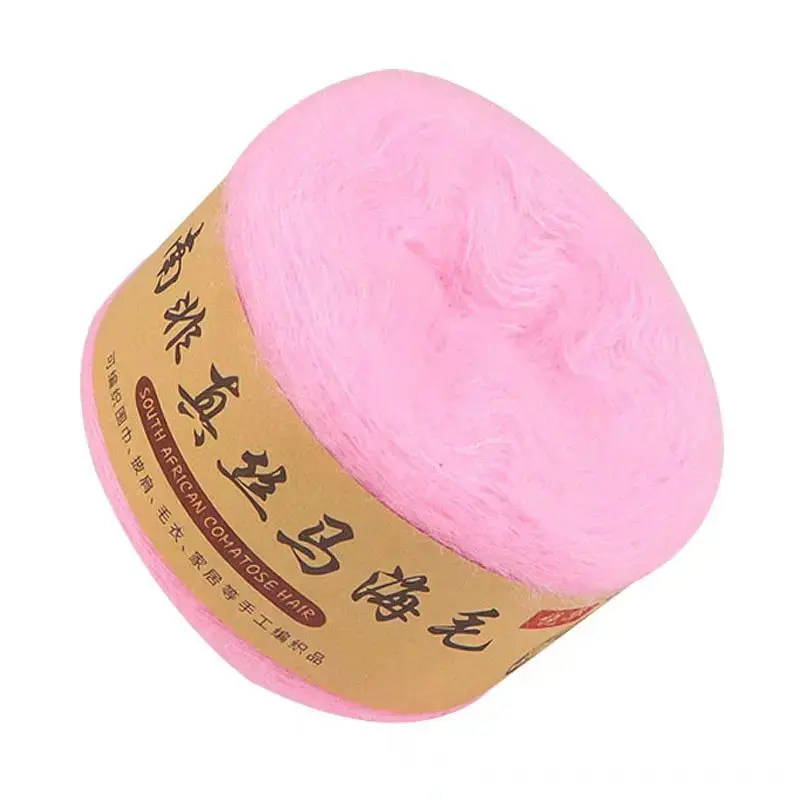 Silk Pony Hair Wool Yarn Hand Knitted DIY Fine Wool Yarn Plush Yarn Hook Shawl Scarf Sweater Yarn Cashmere Yarn