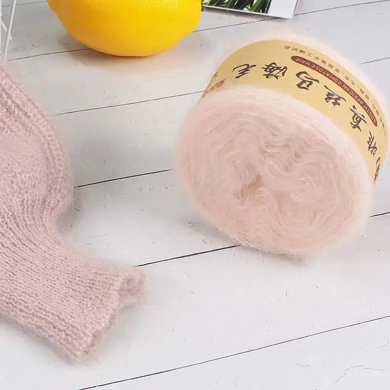 Silk Pony Hair Wool Yarn Hand Knitted DIY Fine Wool Yarn Plush Yarn Hook Shawl Scarf Sweater Yarn Cashmere Yarn