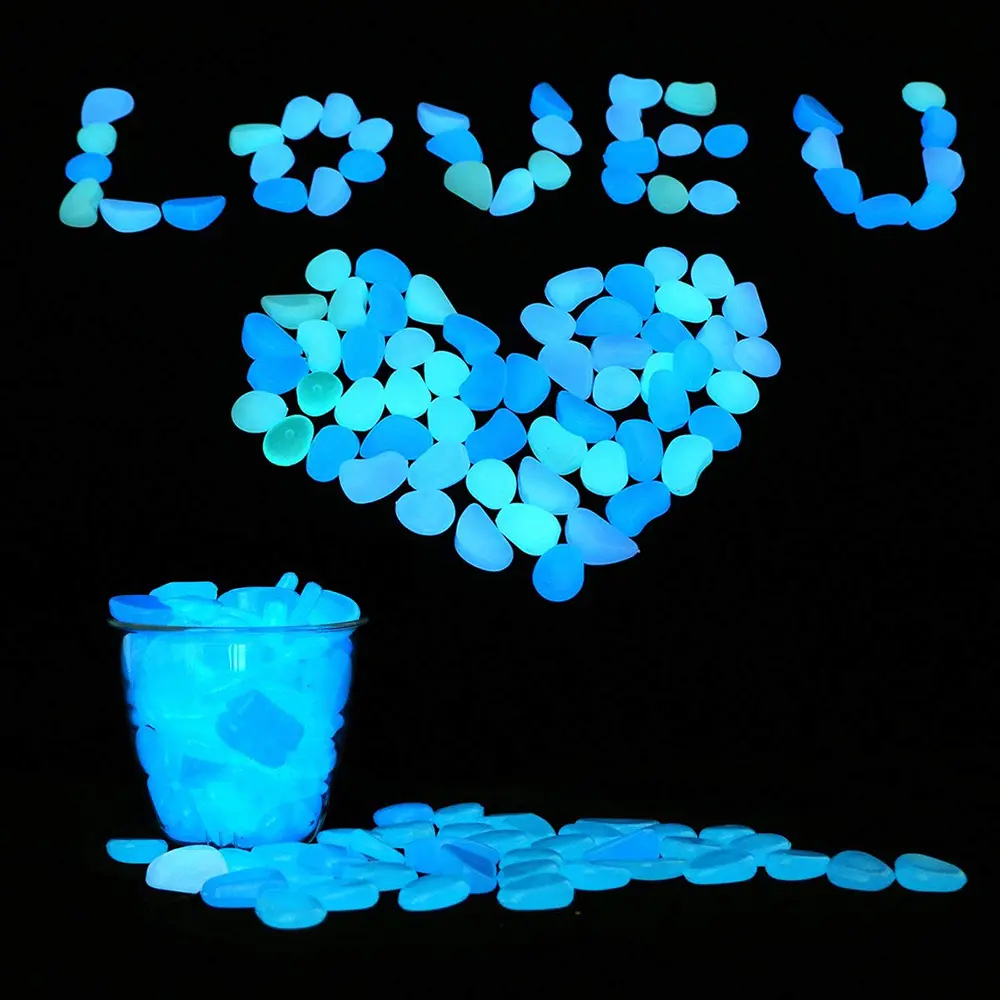 500 Pcs Of Luminous Stone High Brightness Luminous Stone Garden Landscape Luminous Stone Luminous Sand Terrazzo Floor Luminous