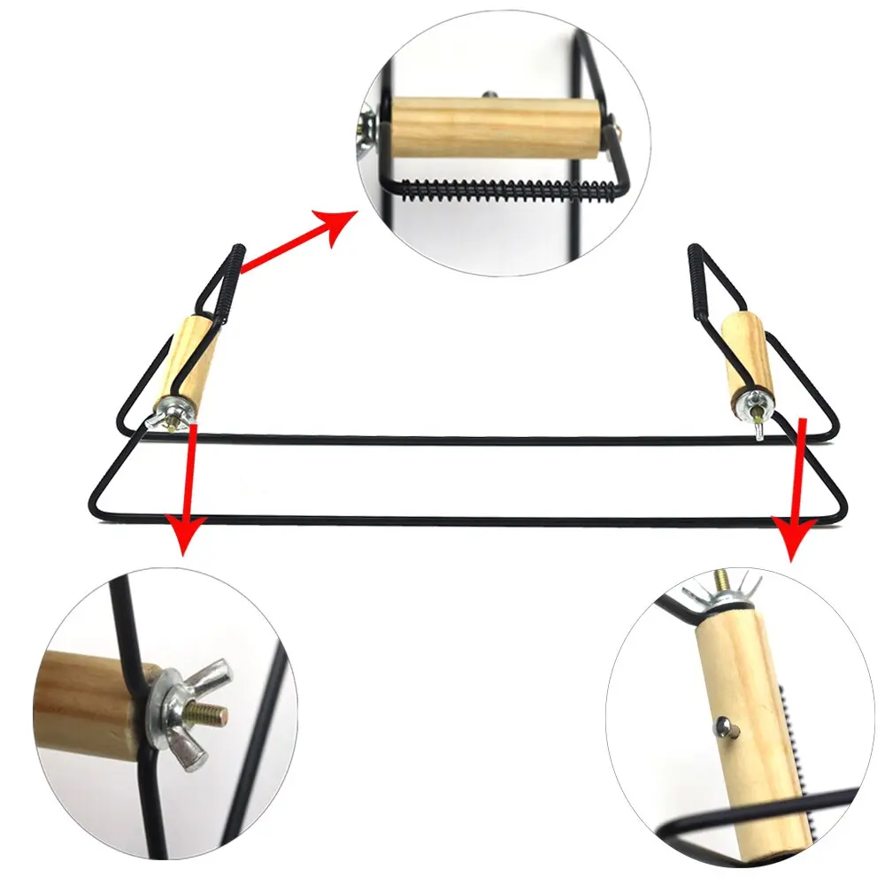 Stainless Steel Weaving Beading Loom Kits Wood Handle Knitting Machine Handmade Knitting Tools for DIY Jewelry Bracelets