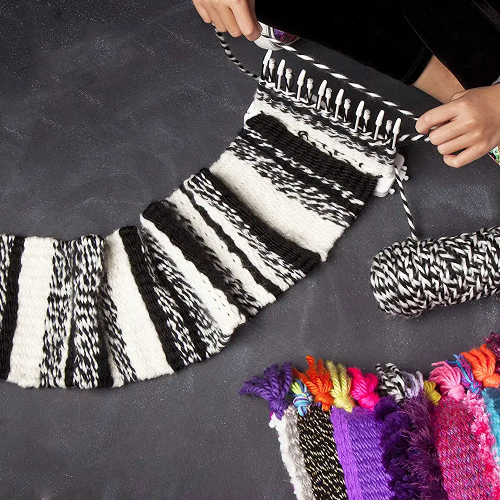 Handmade Scarf Weaver Knitted Scarf Shawl Blanket Artifact Adult And Child Woven Portable Toolkit DIY Creative Tools