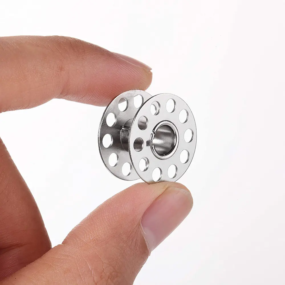 25pcs/Box Metal Spool Box Necessary  Spool For Household Sewing Machine Visible Mesh Storage Boxes DIY Sewing Tool Parts