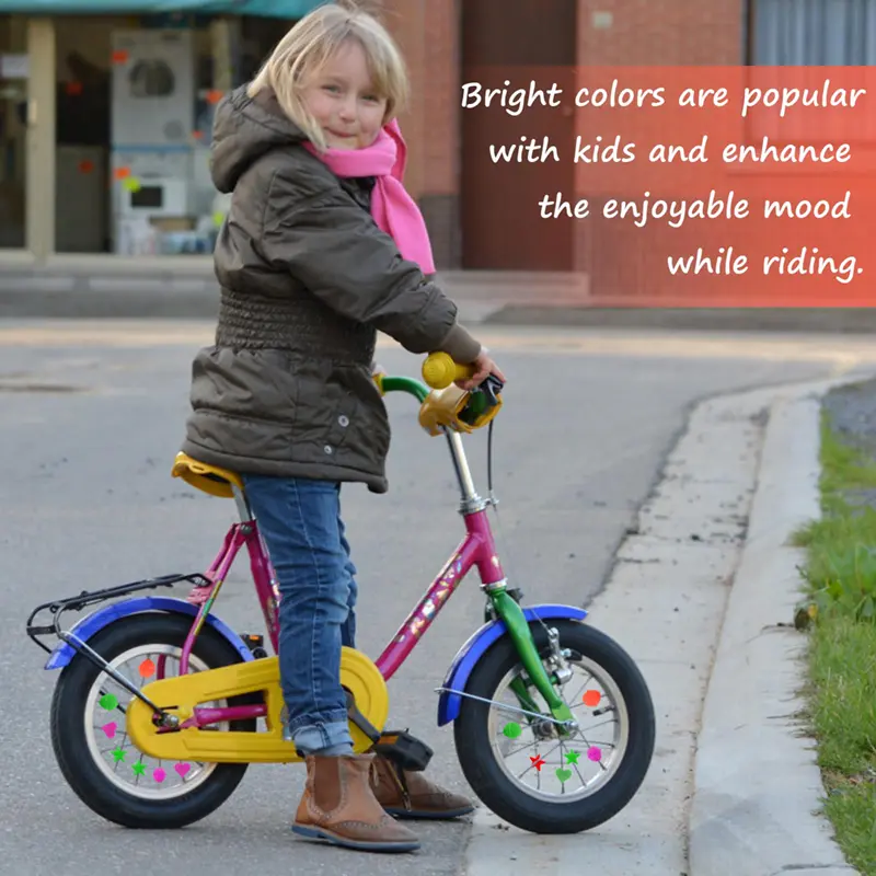 36pcs Bicycle Wheel Spoke Beads Multiple Color and Shape Children Bike Spoke Bead Children Gifts Bike Accessories