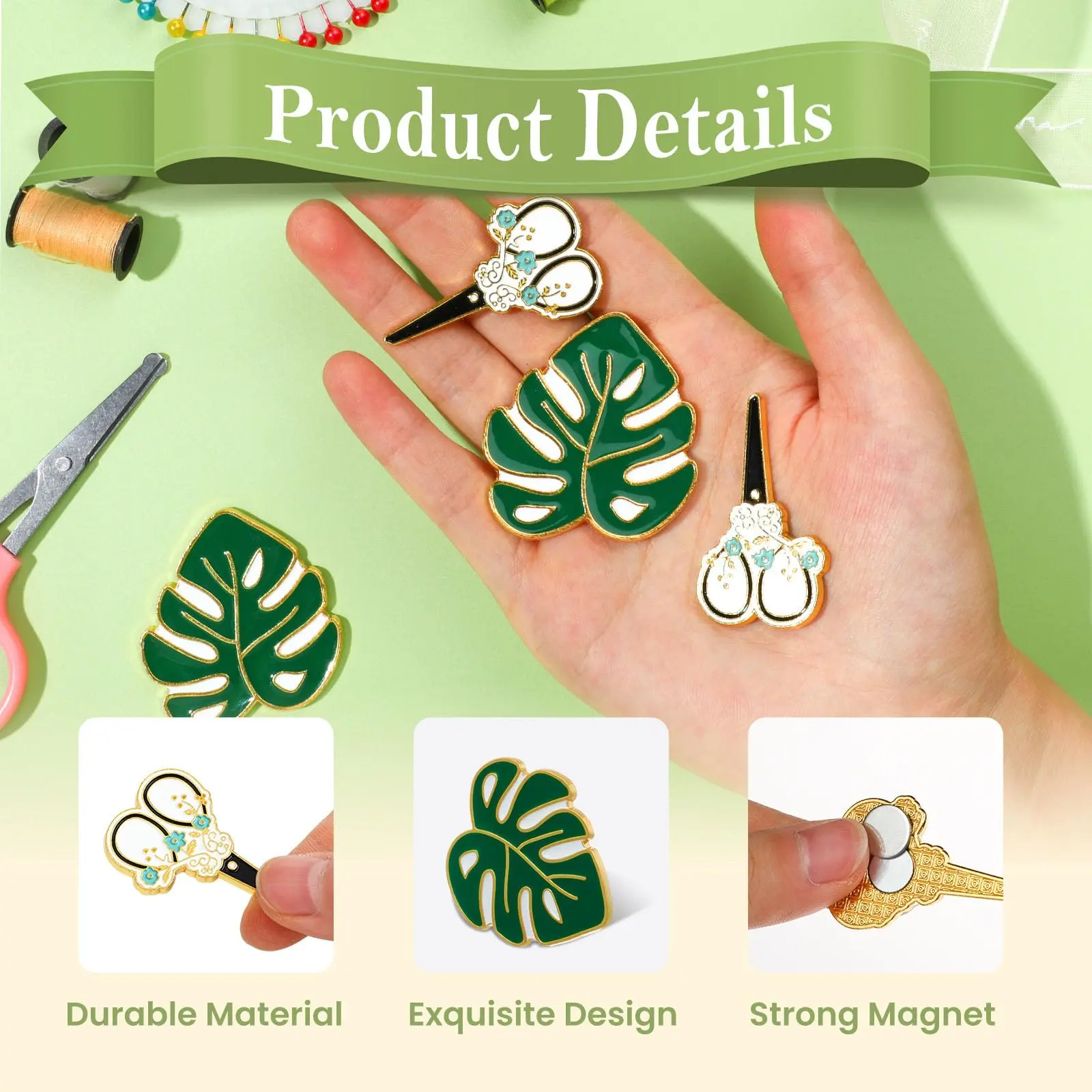 1Pc Needle Minder Sewing Magnetic Needle Keeper Enamel Needle Pins Holder Needle Cross Stitch Embroidery Needlework Accessories