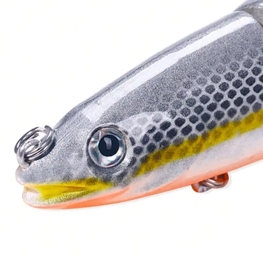 3Pcs/Box 8 Segment Fishing Lure Multi Jointed Slow Sinking Bionic 3D Eyes Fishing Bait Tool Fishing Tackles