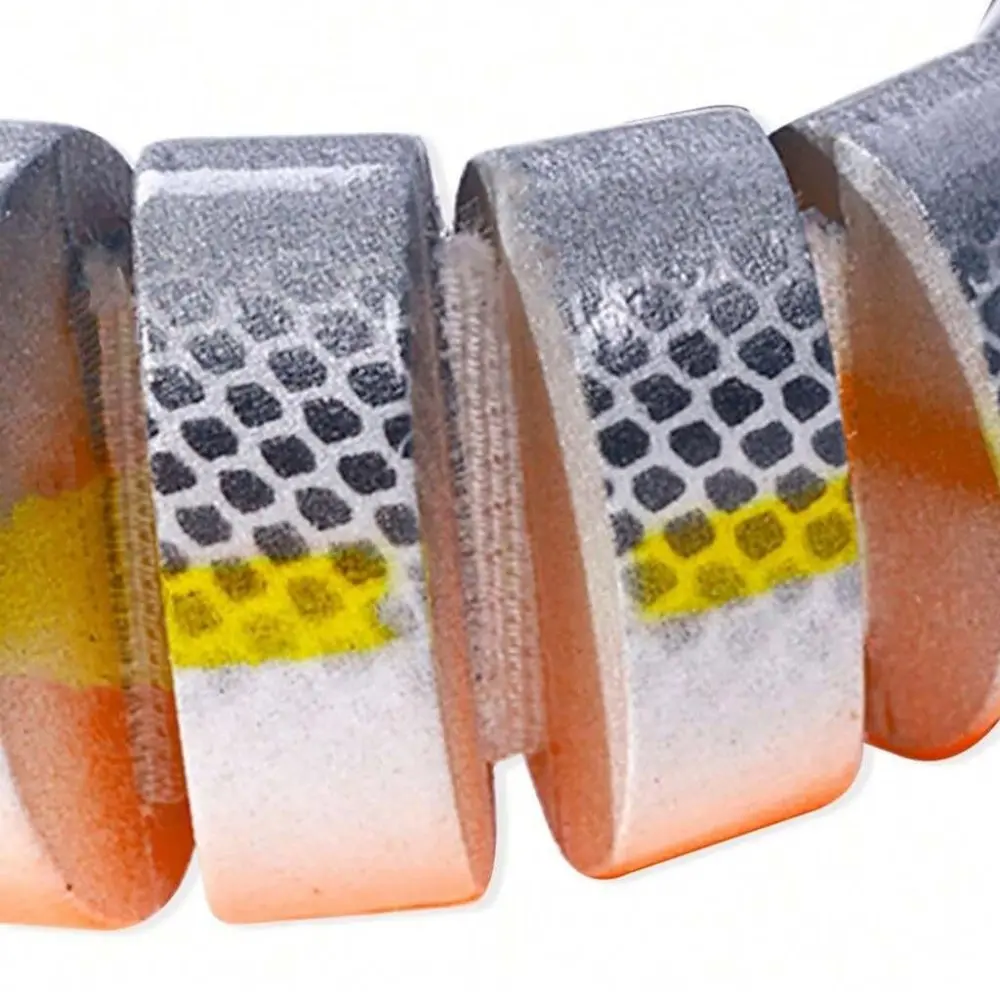 3Pcs/Box 8 Segment Fishing Lure Multi Jointed Slow Sinking Bionic 3D Eyes Fishing Bait Tool Fishing Tackles