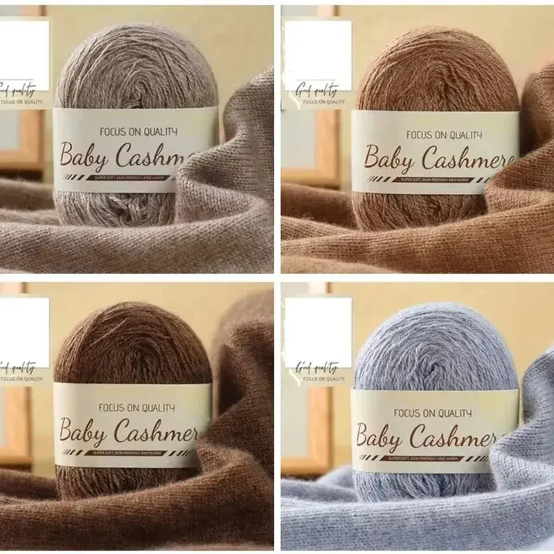 Cashmere Scarf Hand Woven DIY Medium Thick Yarn Hand Woven Mink Plush Doll Material Bag Sweater Scarf
