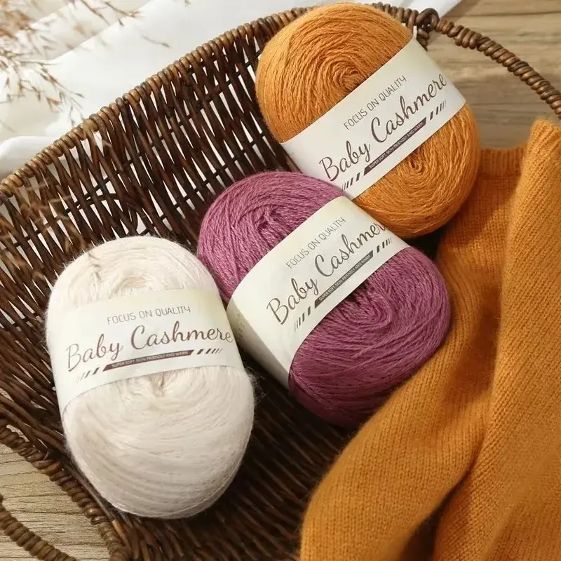 Cashmere Scarf Hand Woven DIY Medium Thick Yarn Hand Woven Mink Plush Doll Material Bag Sweater Scarf