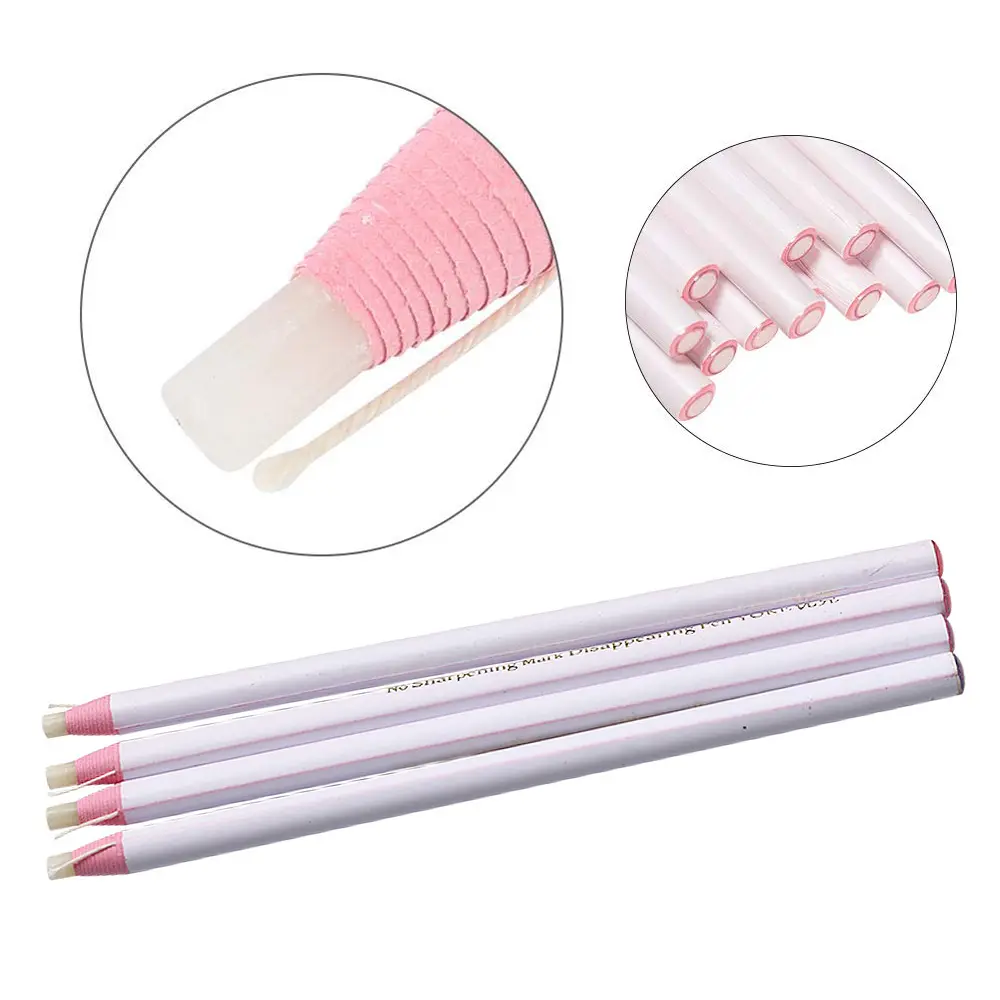12pcs/Box White Marker Pencil Cutting Free Pen For Sewing Cloth Clothes Tailor Only Free Mark Tracking Tool DIY Marking Tool