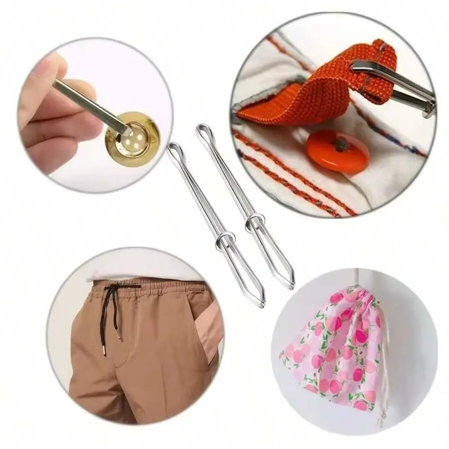 5pcs Sewing Tool Kit for Hoodies DIY Projects Elastic Band Replacement Drawstring Adjustment Tools with Mixed Colors