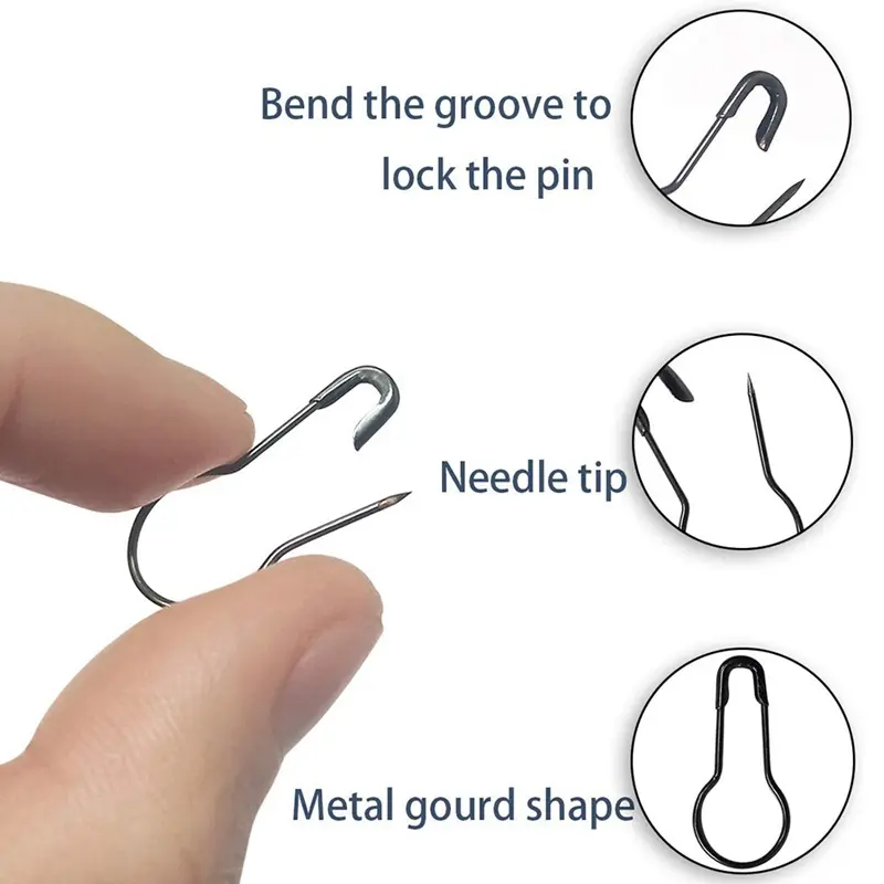 Metal Gourd Needles DIY Handmade Sewing Tools Clothing Fixing Safety Pins Buckle Needles With Quilting Box