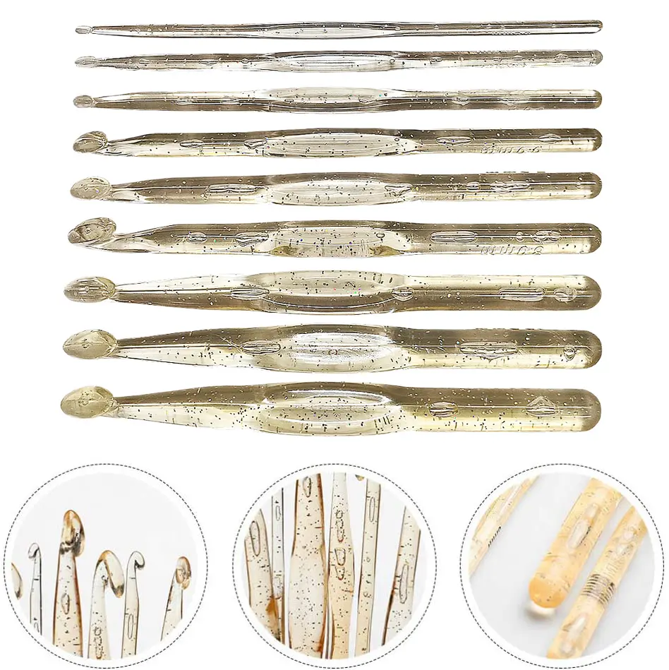 9pcs Plastic Utility Crochet 3-12mm Hand Sewing Tool Weave Shawls Handbag Doll Handicrafts DIY Weaving Process