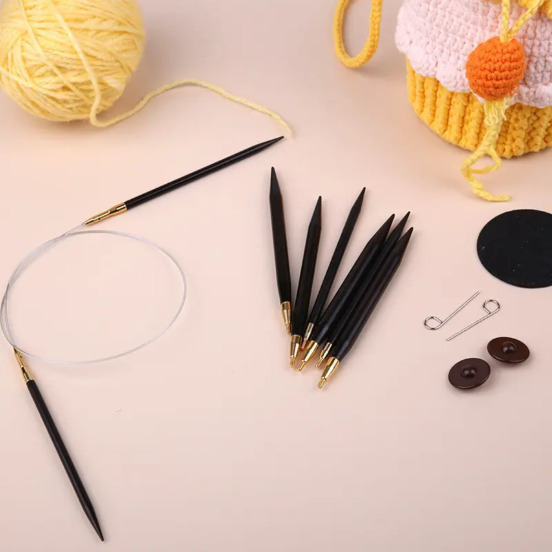SKC Sandalwood Circular Needle Detachable DIY Knitting Tool Set Knitting Needle Loop Needle Interchangeable Sweater Needle