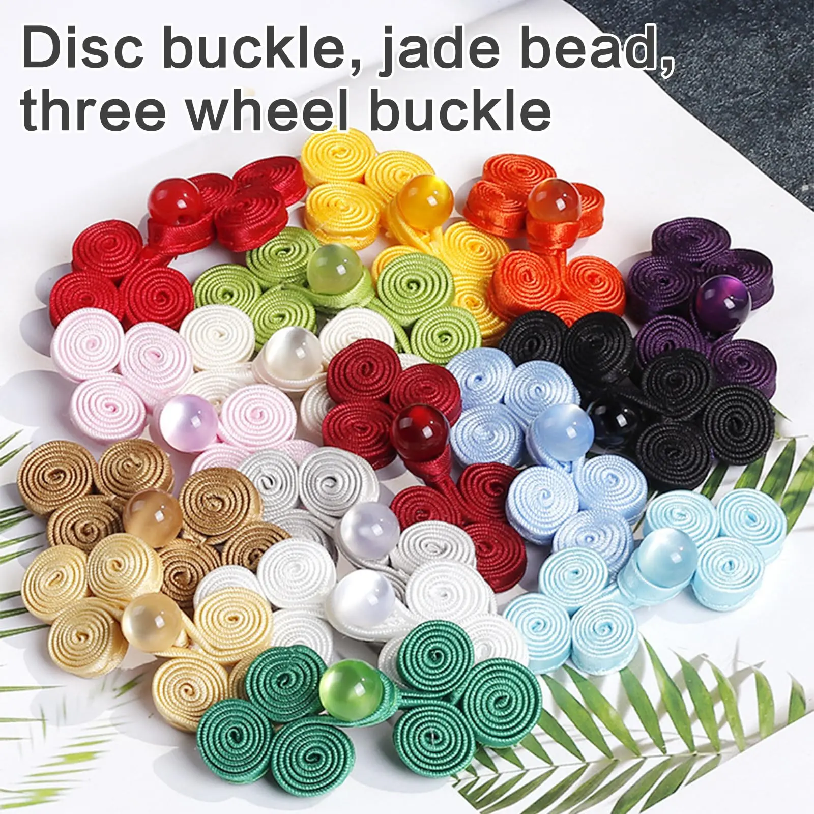 5/10Pairs Chinese Knot Buttons Sewing On Closure Fasteners for Cheongsam Scarf Cardigan Sweater Garments Bead Fastener Button