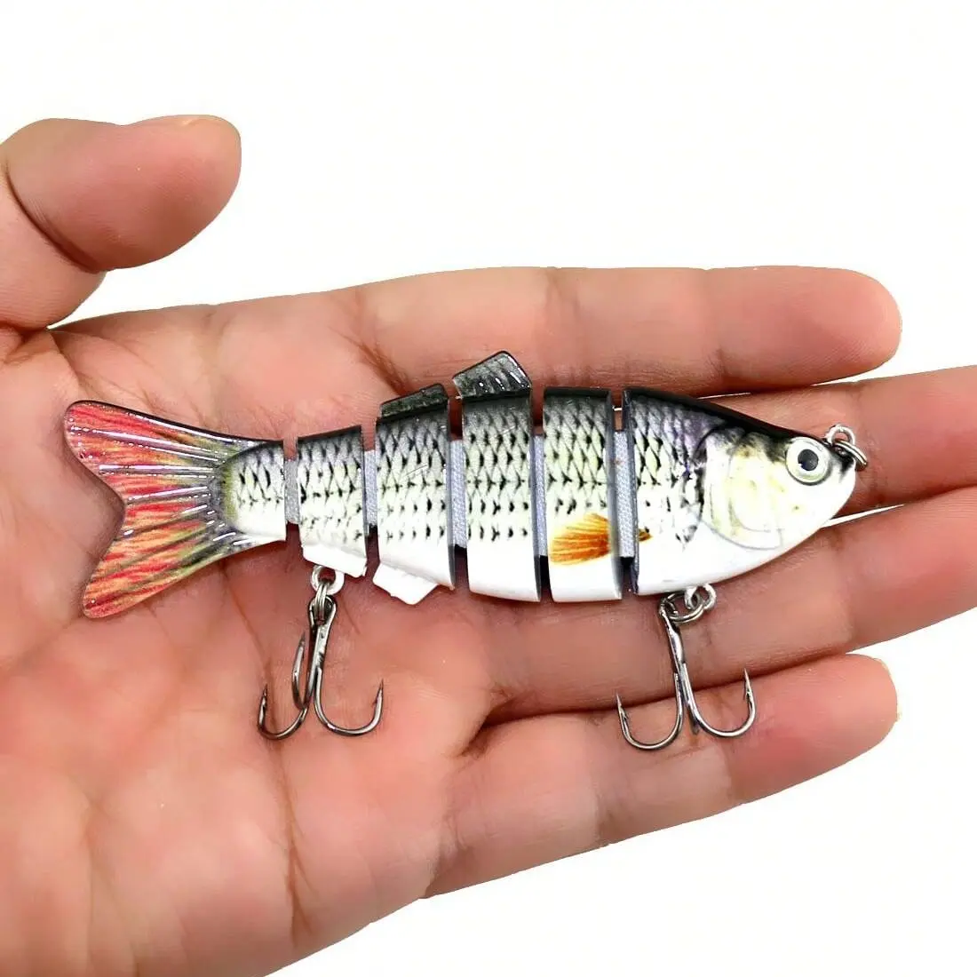 5Pcs/Box Multi Jointed Hard Baits 6 Segment Fishing Lures Artificial Hard Bait Swimbait for Fishing Swimbait Fishing Tackle