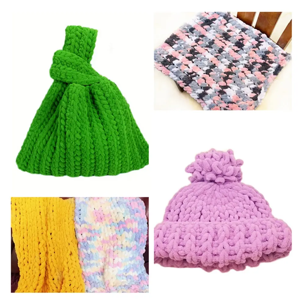 Doughnut Ear Gauze DIY Finger Circle Thread Medium Thick Thread Panda Dun Wool Thread Hand Woven Home Pillow Blanket Thread