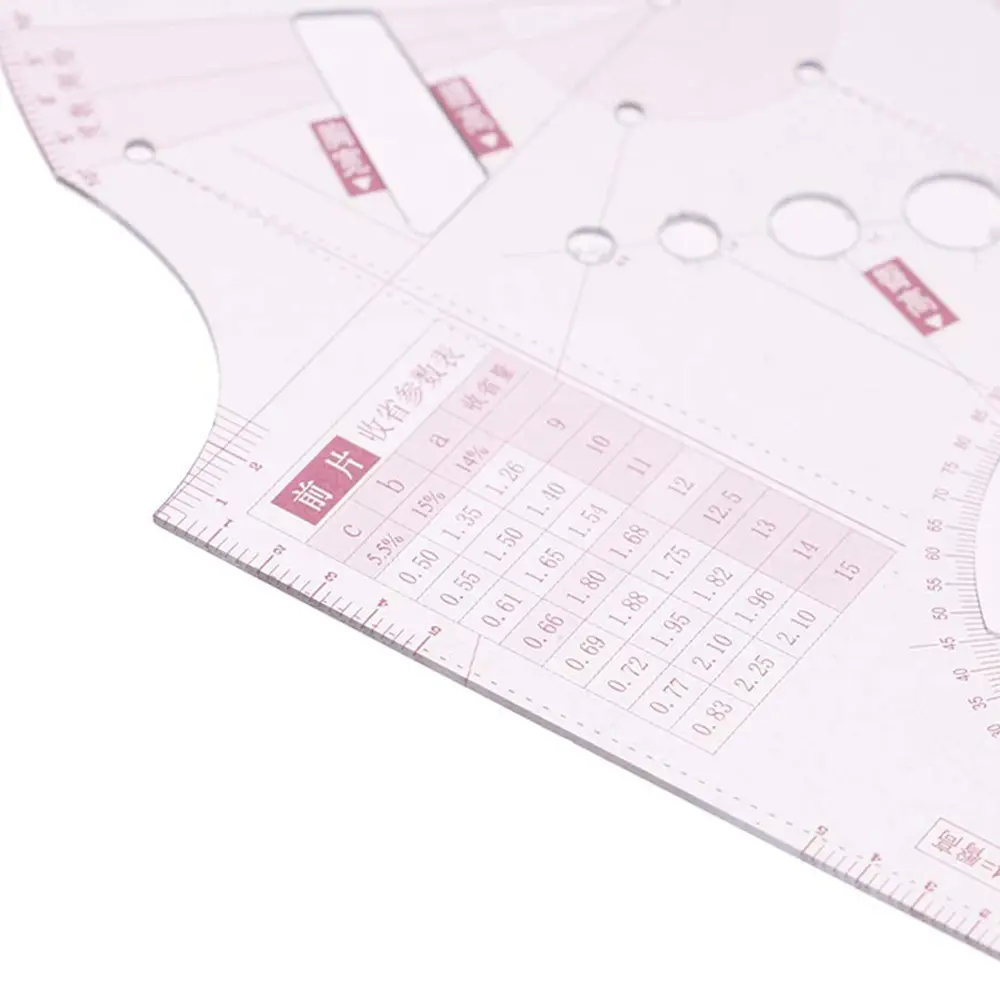 3pcs Plastic French Curve Metric Sewing Ruler Measure For Dressmaking Tailor Grading Rule Pattern Making DIY Sewing Tool