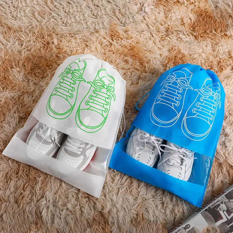 5Pcs Non Woven Shoe Bag Storage Bag Shoe Storage Drawstring Tie Mouth Shoe Storage Bag Dust Bag Drawstring Shoe Bag