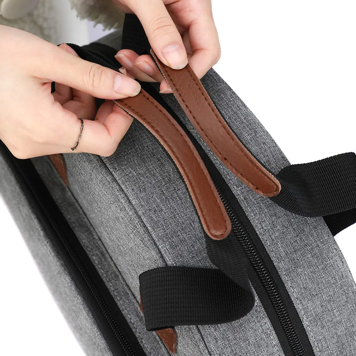 Cross Stitch Storage Bag Sewing Crafts Storage Tote Bag Knitting Bags with Zipper Pockets Organiser Sewing Tool Accessories