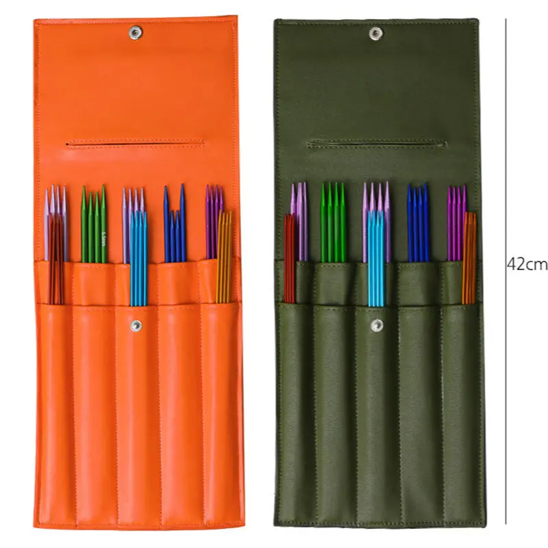 1set 35cm Multicolor Aluminum Knitting Needles Set Double Pointed Crochet Needles for Sewing Sewing Accessories