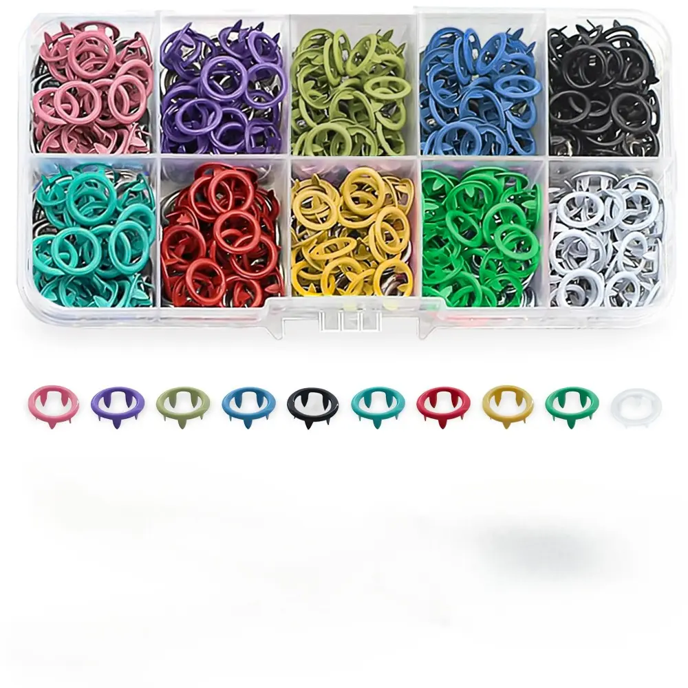 50Set Snap Buttons with Fastener Pliers Press Tool Multicolor Mixing Hollow Sewing Snaps for Fabric DIY Crafting Clothing Sewing