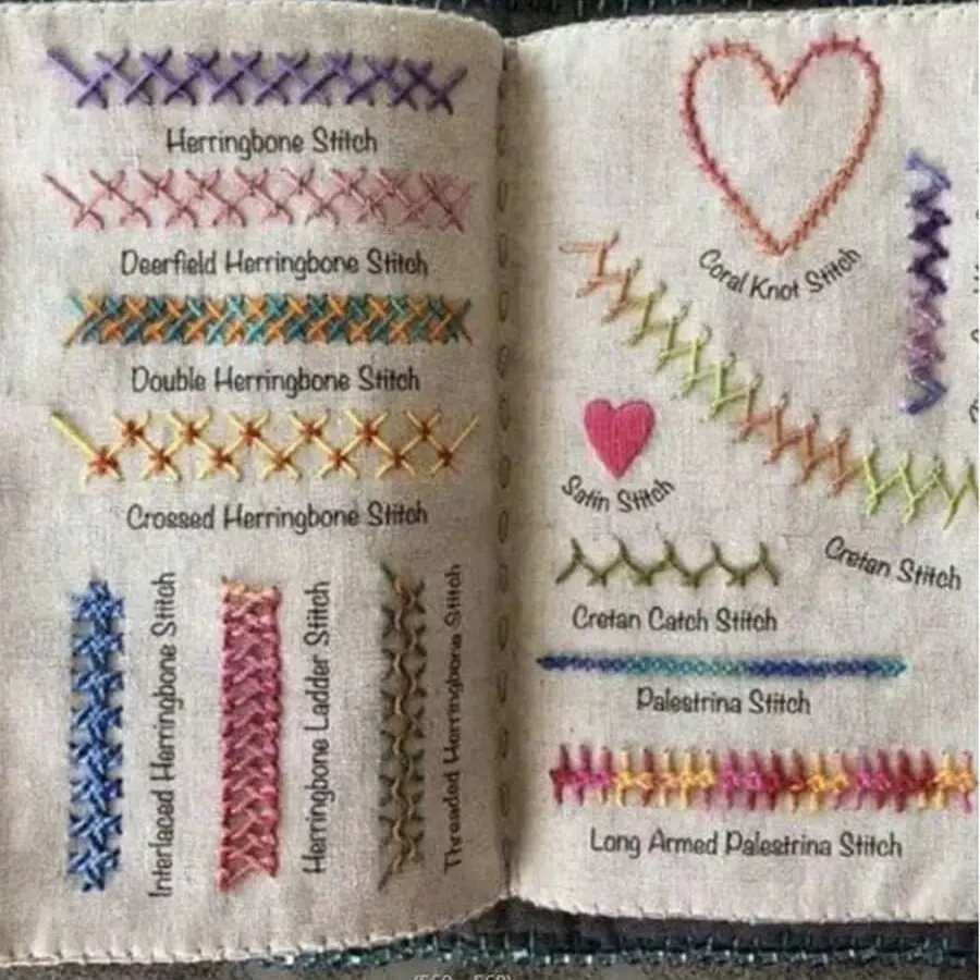 DIY Stitch Book Embroidery Stitch Book Embroidery Sewing Book Embroidery Book Sewing Books for Beginners Adult